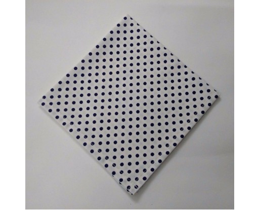 Black on White - 12" POLKA DOT Unisex Men Women Pocket Square Handkerchief Hanky - 100% Cotton